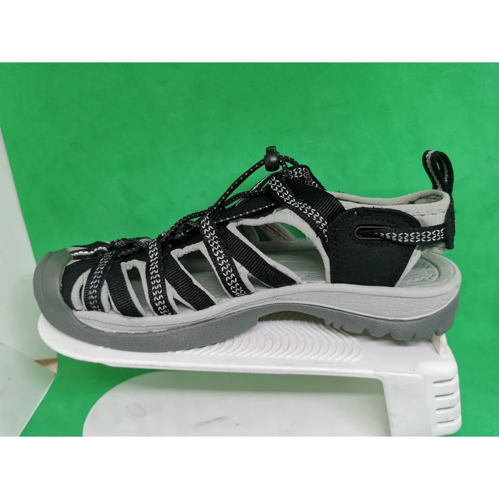 Keen Whisper Sport Sandals Womens Size 7.5 Water Trail Shoes Black Gray Hiking